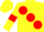 Yellow, large Red spots and armlets