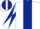 White, Dark Blue stripe, diabolo on sleeves