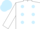 WHITE, LIGHT BLUE spots, LIGHT BLUE cap
