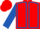 RED, ROYAL BLUE seams on sleeves