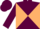 Maroon and Beige diabolo, Maroon cap
