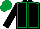 Black, Emerald Green seams, Black sleeves, Emerald Green cap