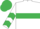 White, Emerald Green hoop, chevrons on sleeves, Emerald Green cap