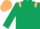 Dark green, beige epaulets and  cap