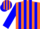 ORANGE, Blue Stripes on Slvs