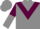 Grey, maroon chevron, maroon and grey halved sleeves