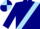 Navy blue, sky blue sash, quartered cap