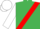 EMERALD GREEN, red sash, white sleeves & cap
