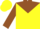 Yellow, Brown 'W' and Yoke, Yellow Bands on Brown sleeves