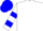 White and Blue Triangular Thirds, White Sleeves, Blue Hoop, White and Blue Cap