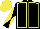 BLACK, yellow seams, diabolo on sleeves, yellow cap