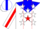 WHITE, White Stars on Blue Yoke, Red Stripe