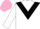 White, Black chevron, Pink cap