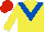 YELLOW, ROYAL BLUE chevron, RED cap