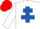 White, Royal Blue Cross of Lorraine, Red cap