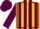 Gold, Maroon Stripes, Maroon Seams on Sleeves, Maroon Cap