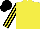 YELLOW, black striped sleeves & cap