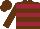 Brown, Maroon hoops, Brown sleeves