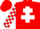 Red, White Cross of Lorraine, checked sleeves
