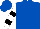 Royal Blue, Black Bars on White Sleeves, Royal Blue Cap