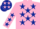 Pink, Dark Blue stars
