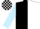 Black and White (halved), check cap, Light Blue sleeves