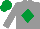 GREY, emerald green diamond & cap