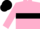 PINK, black hoop, pink sleeves, black cap