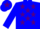 Blue, Purple stars and star on cap