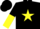 Black, Yellow star, halved sleeves