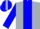 Silver, Blue Panel, Silver Bars on Blue Sleeves