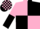 PINK & BLACK QUARTERED, halved sleeves, check cap