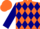 ORANGE, Navy Blue Diamonds, Navy Blue Slvs