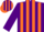 PURPLE and ORANGE stripes, PURPLE sleeves