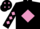Black, Mauve diamond, diamonds on sleeves and cap
