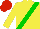 YELLOW, green sash, red cap