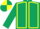 DARK GREEN, yellow seams, quartered cap