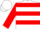 WHITE, Red Hoops & Slvs