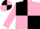 Black and Pink Thirds, Black and Pink Quartered sleeves