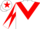WHITE, red chevron, diabolo on sleeves, red star on cap
