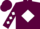 Maroon, White Diamond Frame, White Diamonds on Sleeves, Maroon Cap