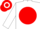 WHITE, RED disc, hooped cap