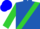 Royal Blue, Lime Green Sash, Lime Cuffs on Sleeves, Blue Cap