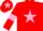 Red, Pink star, armlets and star on cap