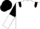 White, Black epaulets, Black and White halved sleeves, Black cap