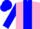 Pink, Blue stripe, sleeves and cap