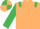 Beige, Emerald Green epaulets and sleeves, quartered cap