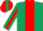 Dark Green, Red stripe