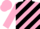 Pink, J & W back, black diagonal stripes