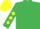 Emerald Green, Yellow diamonds on sleeves, Yellow cap